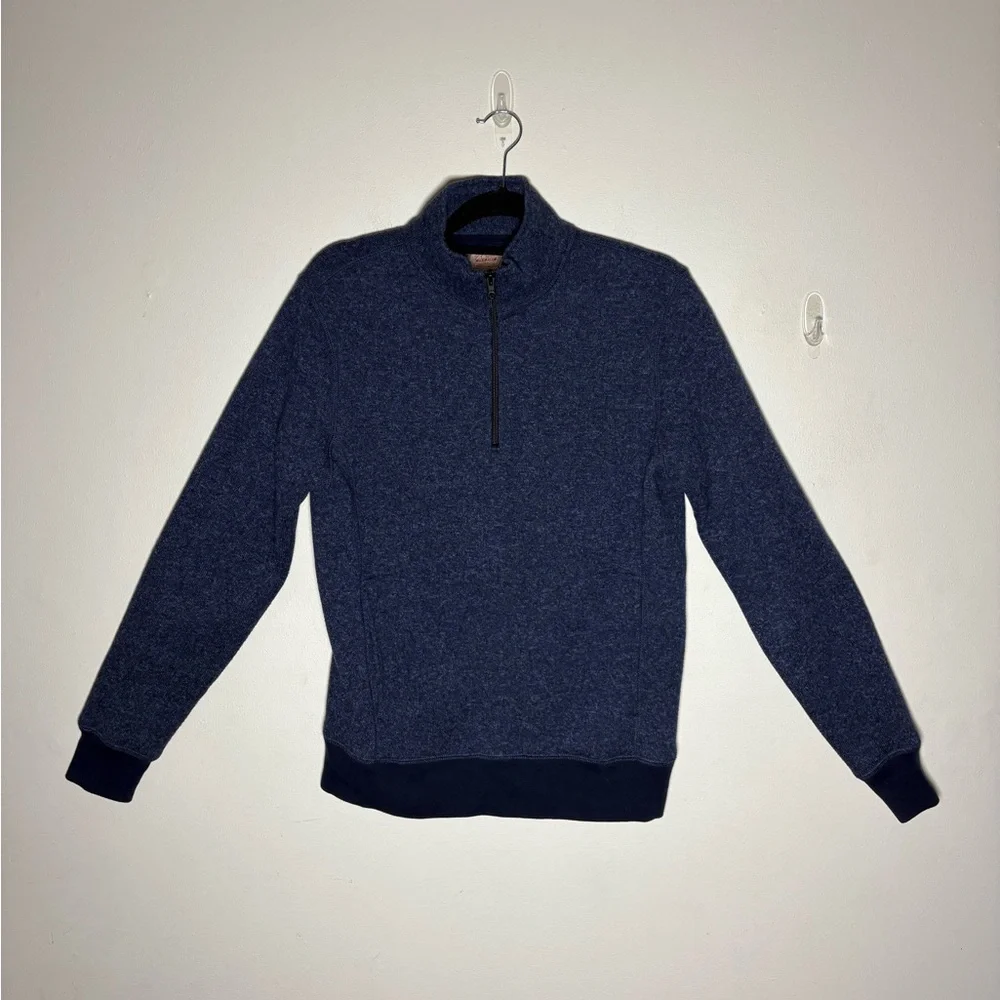 J. Crew Men's Navy 1/2 Zip-Up Sweater Size S